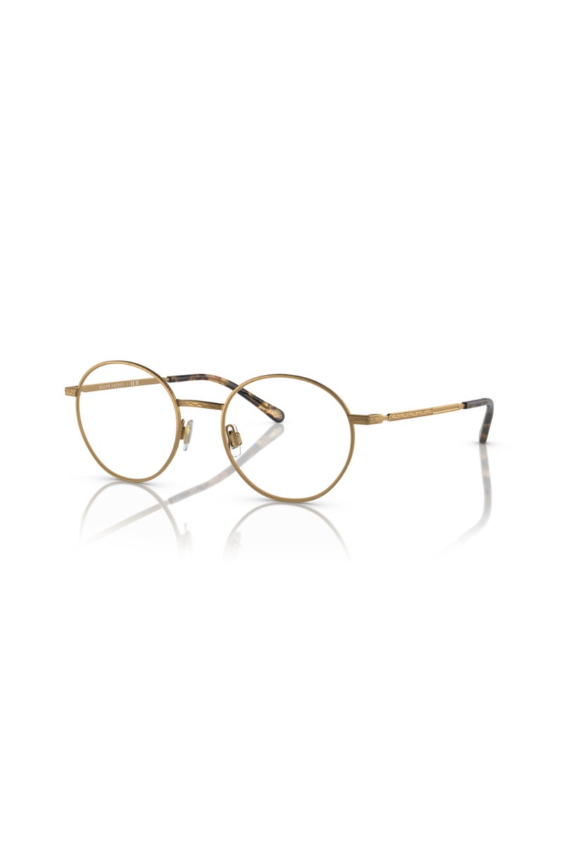 POLO Men's Round Eyeglasses - Semi-Glossy Brass - Image 1